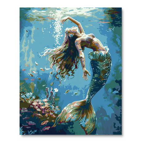Underwater Enchantment (Board Canvas) People Paint by Numbers kit