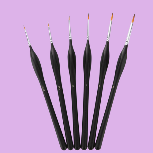 Extra-Fine Detail Weasel Hair Brushes Paint by Numbers kit
