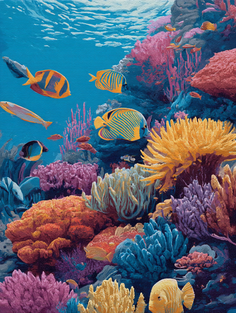 Vibrant Coral Reef Life (Diamond Painting) Diamond Painting kit