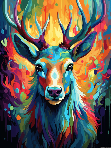 Vibrant Deer Spirit (Diamond Painting) Diamond Painting kit