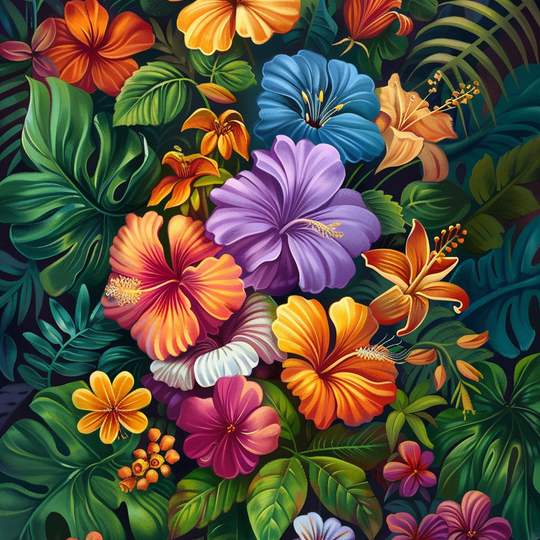 Vibrant Leafy Tropics