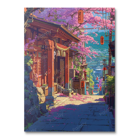 Vibrant Shinto Cityscape (Diamond Painting) Diamond Painting kit