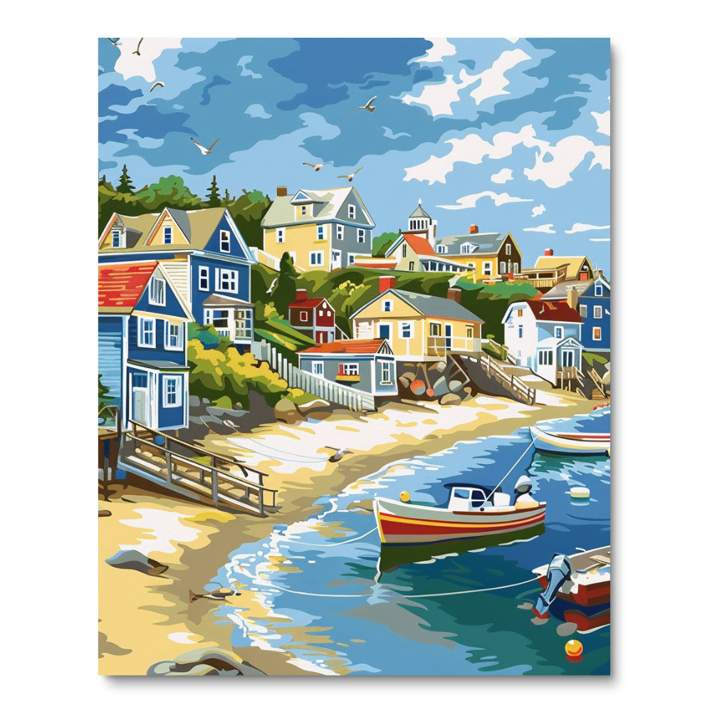 Village by the Sea (Diamond Painting) Diamond Painting kit