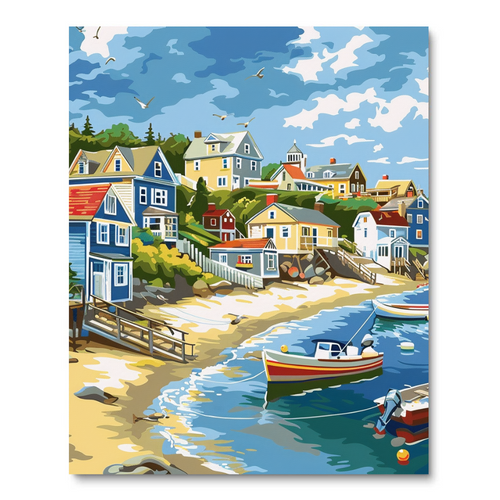 Village by the Sea (Diamond Painting) Diamond Painting kit
