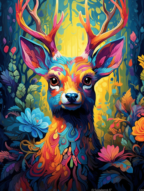 Vivid Forest Fawn (Diamond Painting) Diamond Painting kit
