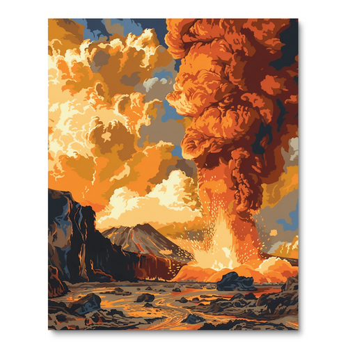 Volcano Eruption (Diamond Painting) Diamond Painting kit