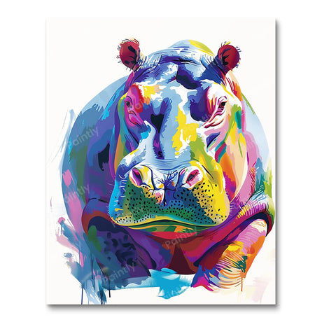 Water Hippo (Diamond Painting) Diamond Painting kit