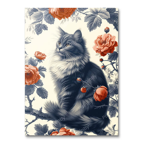 Whiskers & Roses (Diamond Painting) Diamond Painting kit