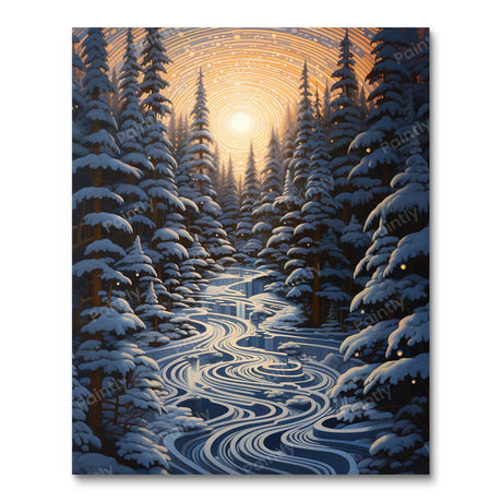 Winter Spiral (Diamond Painting) Diamond Painting kit