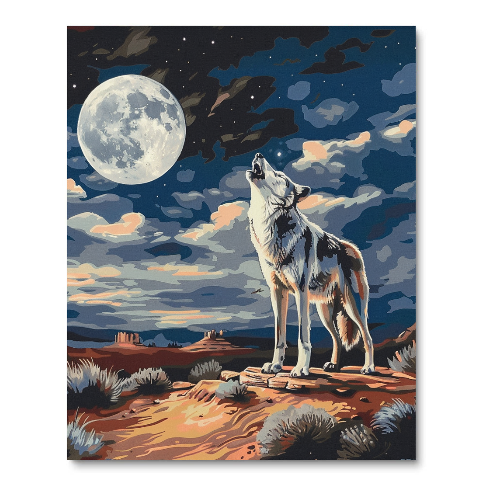 Wolf Howl (Diamond Painting) Diamond Painting kit