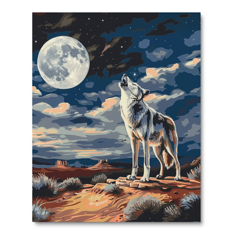 Wolf Howl (Diamond Painting) Diamond Painting kit