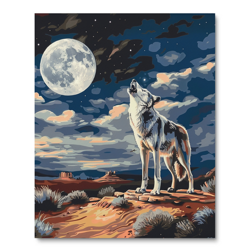 Wolf Howl (Diamond Painting) Diamond Painting kit