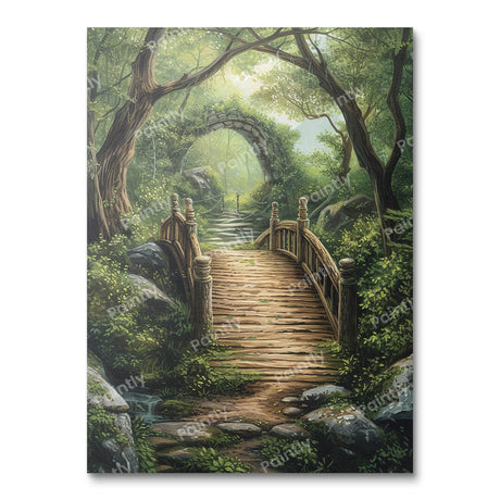 Woodland Path to Bridge (Diamond Painting) Diamond Painting kit