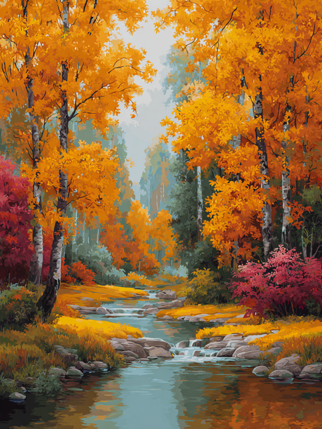 Yellow Riverbed (Diamond Painting) Diamond Painting kit