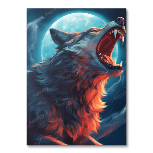 Twilight Howl Wolf (Board Canvas)