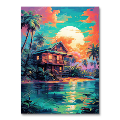 Cabin by the River (Diamond Painting) Diamond Painting kit