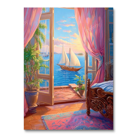 Breezy Bedroom By the Bay (Diamond Painting) Diamond Painting kit