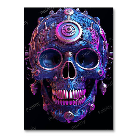 Neon Skull (Diamond Painting) Diamond Painting kit