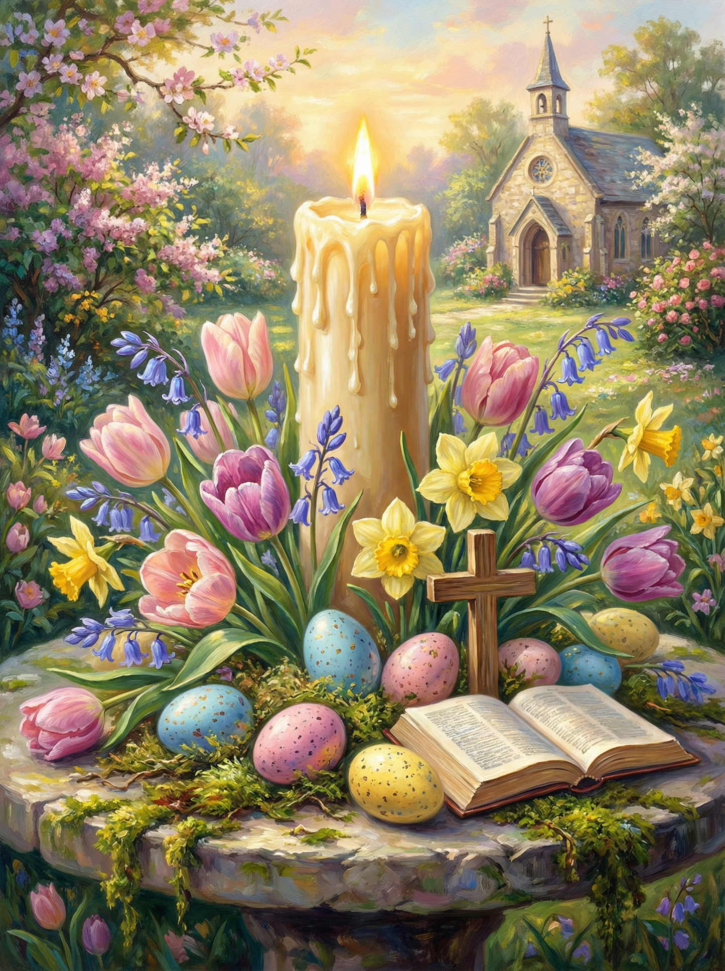 Easter Garden Blessing (Diamond Painting) Diamond Painting kit