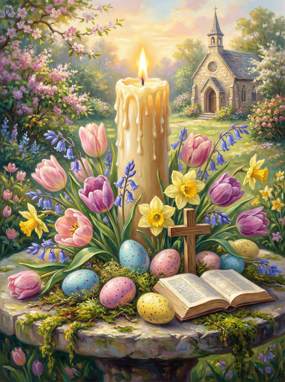 Easter Garden Blessing (Diamond Painting) Diamond Painting kit