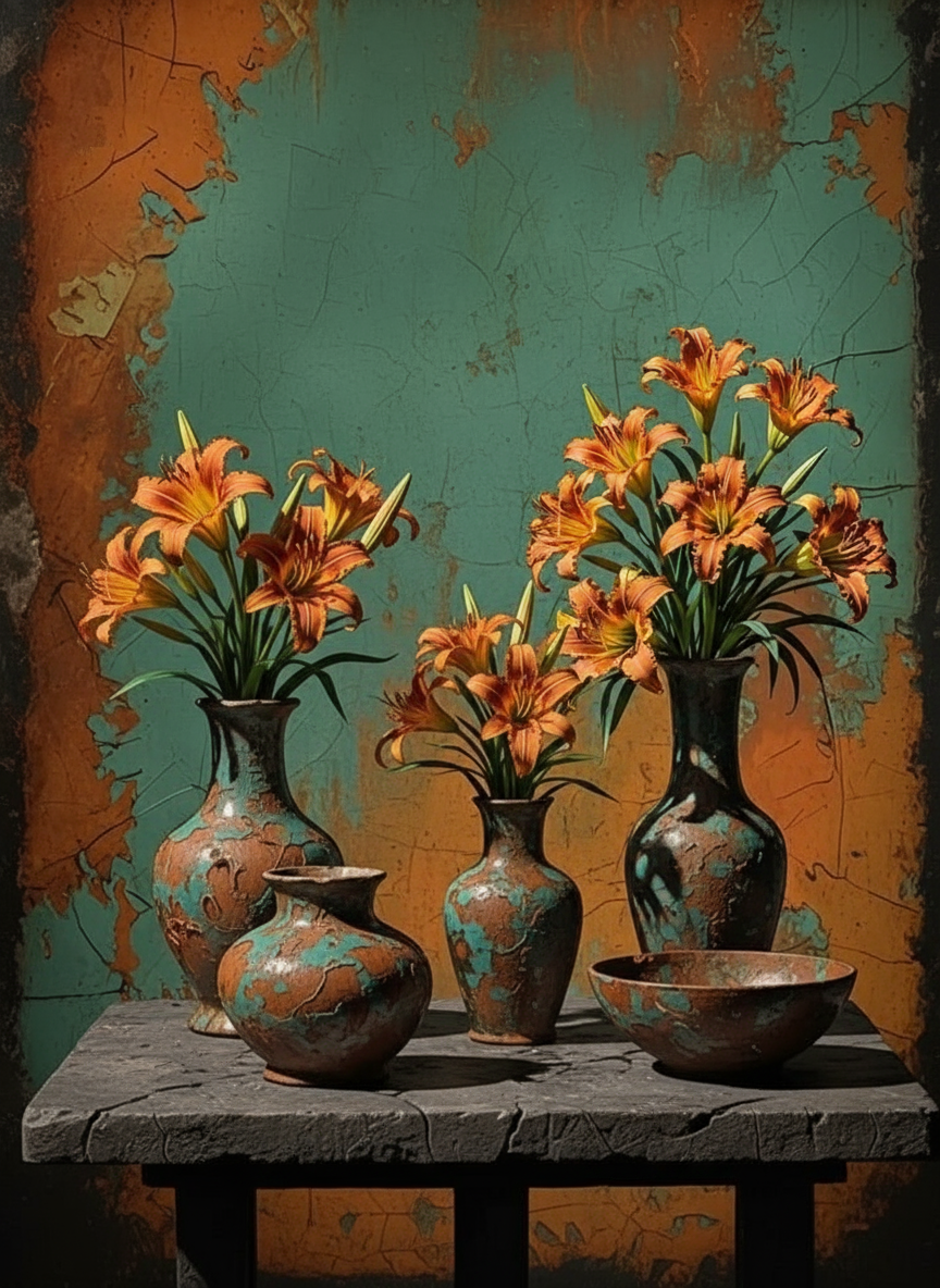 The Weight of Still Bloom (Board Canvas)