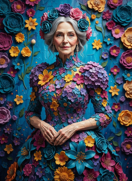Matriarch in Bloom (Board Canvas) Paint by Numbers kit