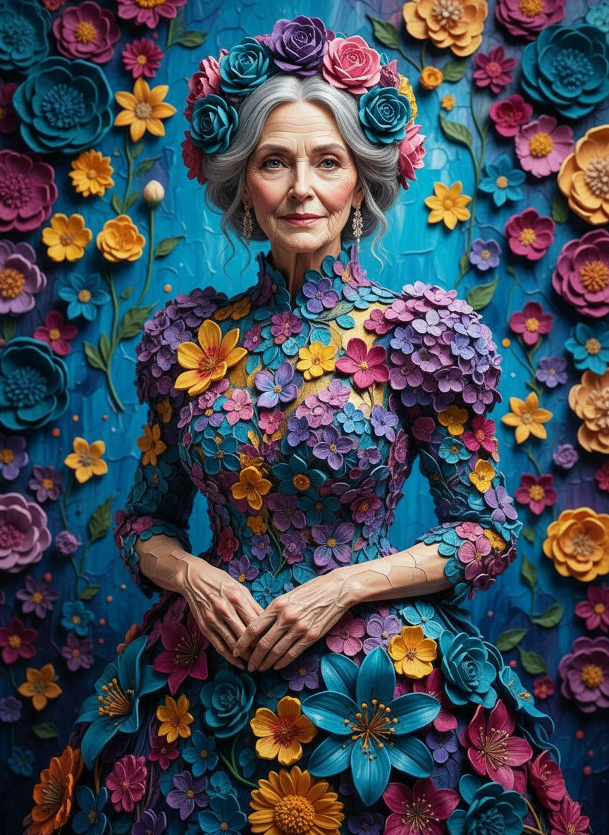 Floral Matriarch (100 Color Diamond Painting)