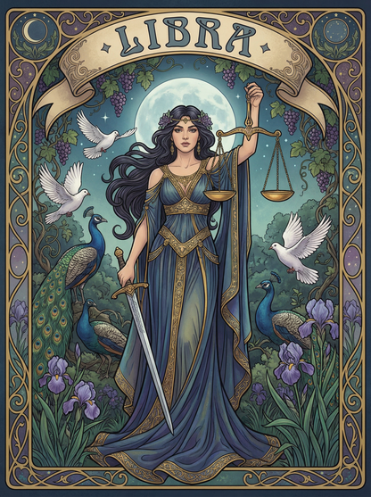 Libra Moon Balance (100 Color Diamond Painting)