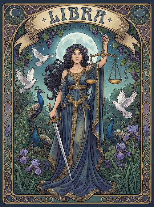 Libra Moon Balance (100 Color Diamond Painting)
