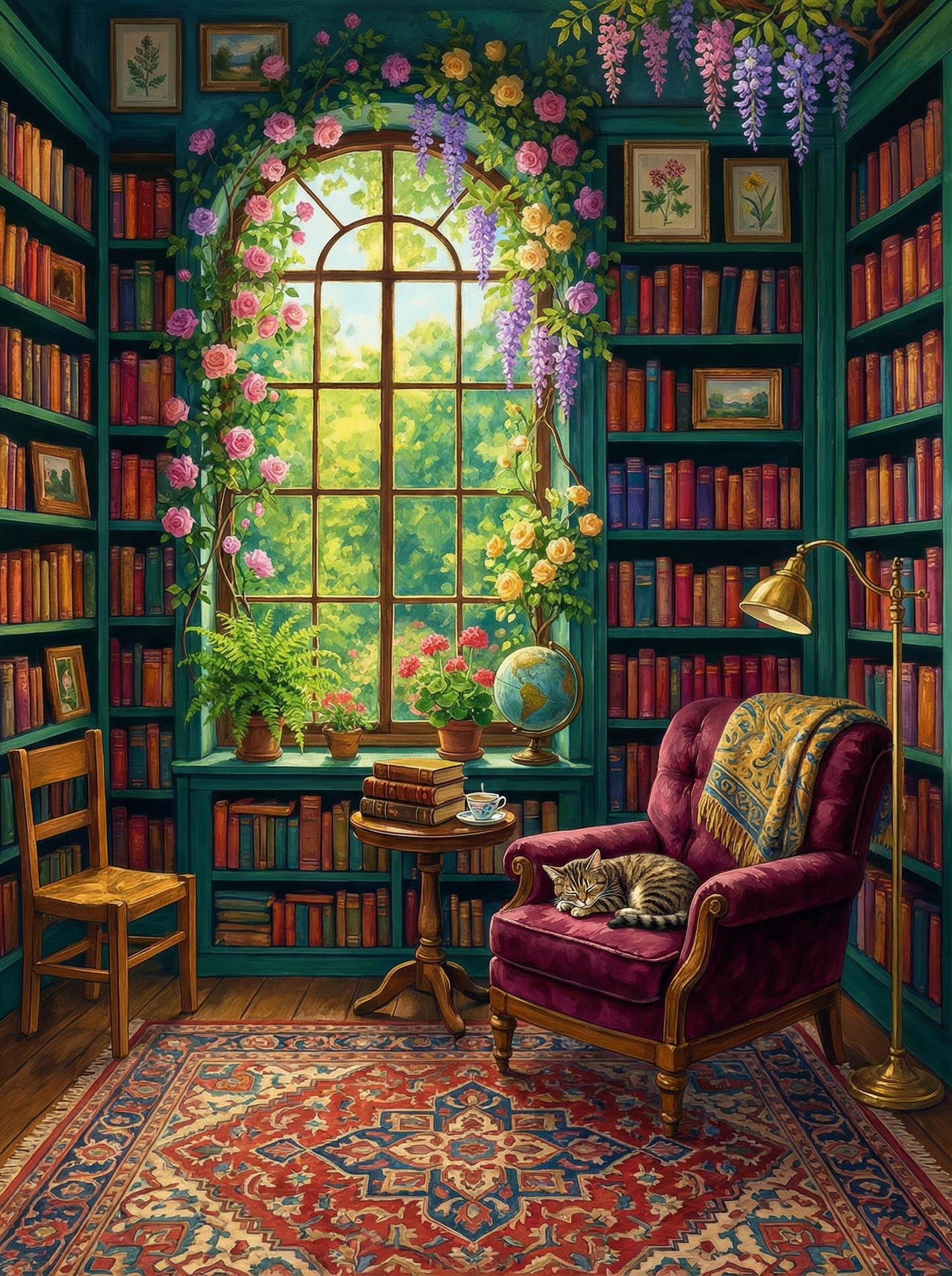 Secret Garden Library (Board Canvas)