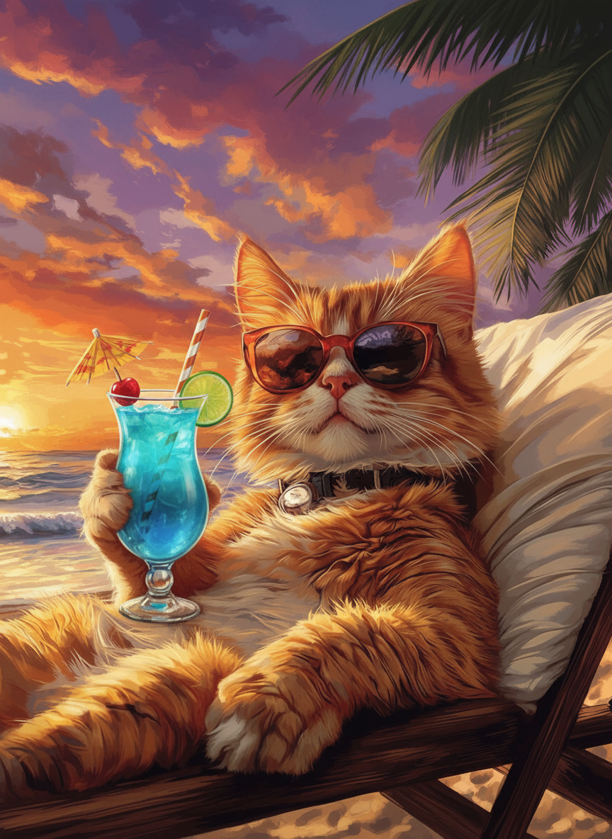 Sunset Lounge Cat