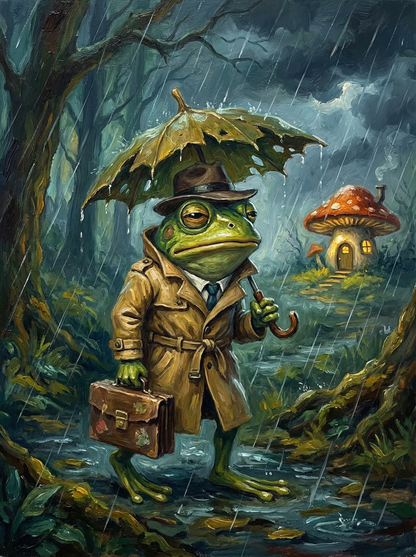 Rainy Forest Detective (Diamond Painting) Diamond Painting kit