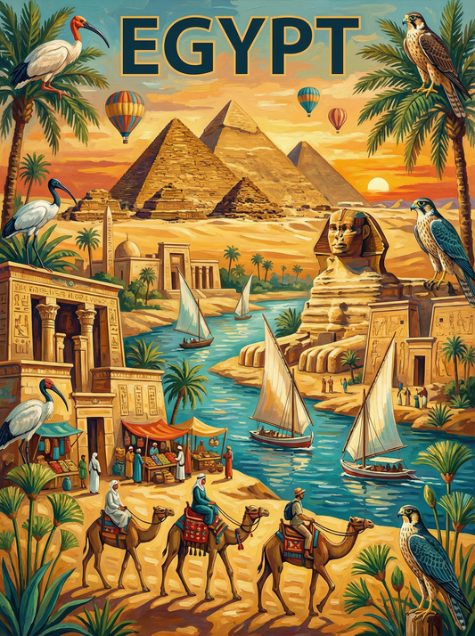 Egypt Desert Kingdom (150 Color Diamond Painting)