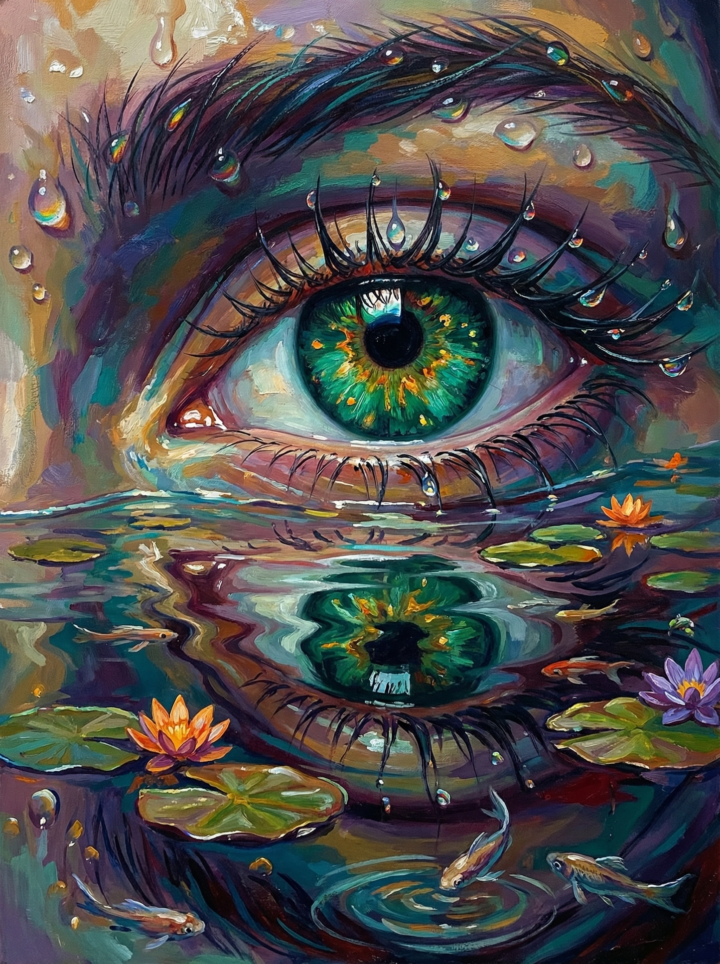 Emerald Reflection (100 Color Diamond Painting)