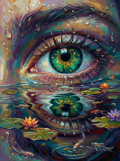 Emerald Reflection (100 Color Diamond Painting)