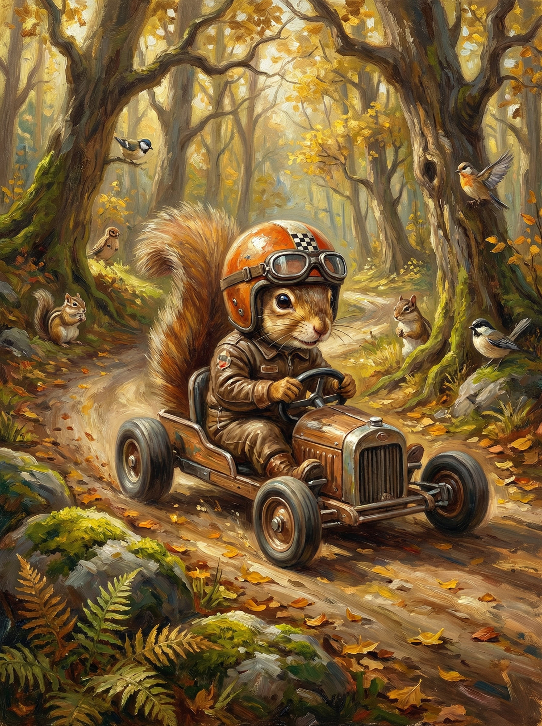 Forest Squirrel Racer (Diamond Painting) Diamond Painting kit