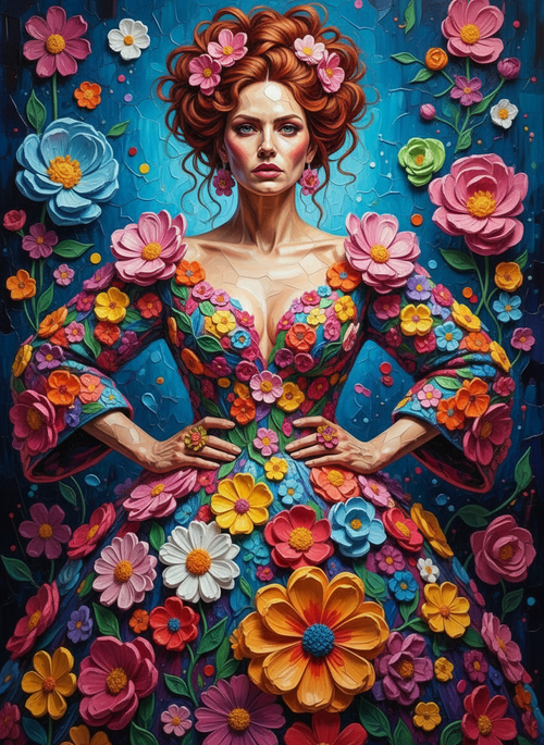 Floral Sovereign (Board Canvas)