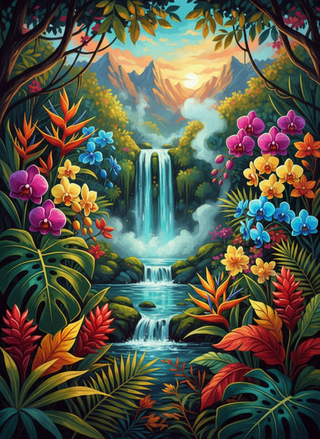 Tropical Falls (Diamond Painting) Diamond Painting kit