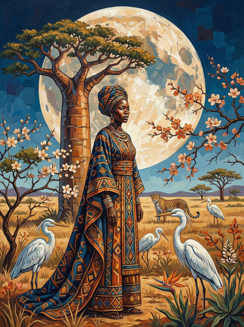 African Savanna Maiden (Diamond Painting) Diamond Painting kit