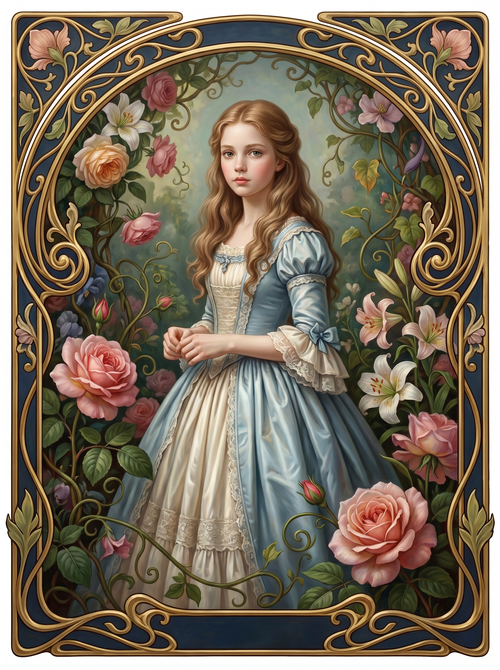 Alice Roses Portrait (150 Color Diamond Painting)
