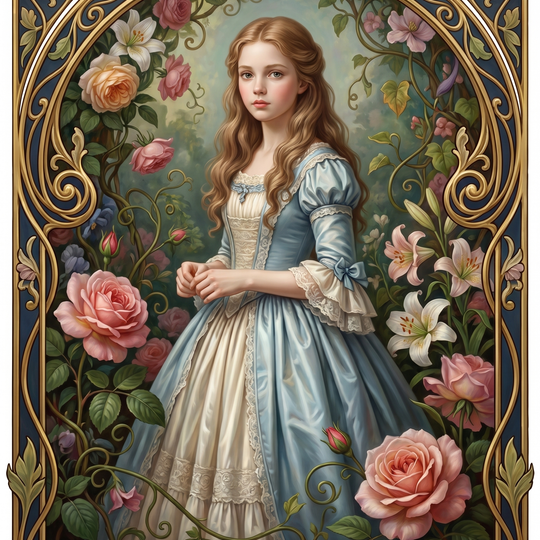 Alice Roses Portrait (150 Color Diamond Painting)