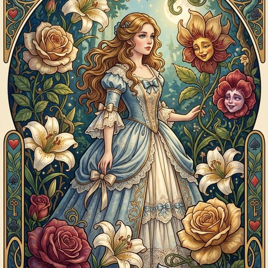 Alice Talking Flowers (150 Color Diamond Painting)