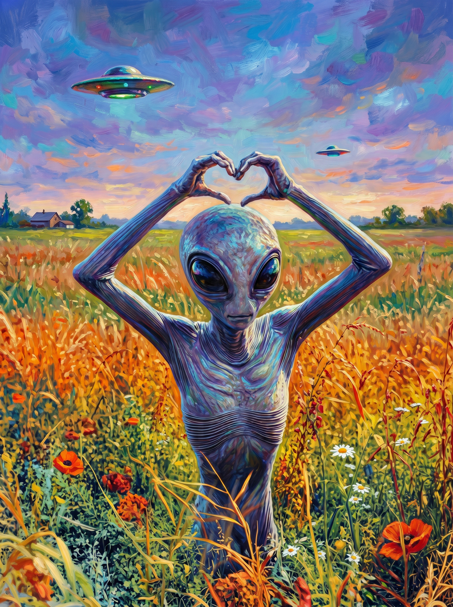 Alien Heart Hands (150 Color Diamond Painting)