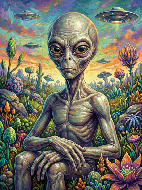 Alien Mona Lisa (150 Color Diamond Painting) Diamond Painting kit