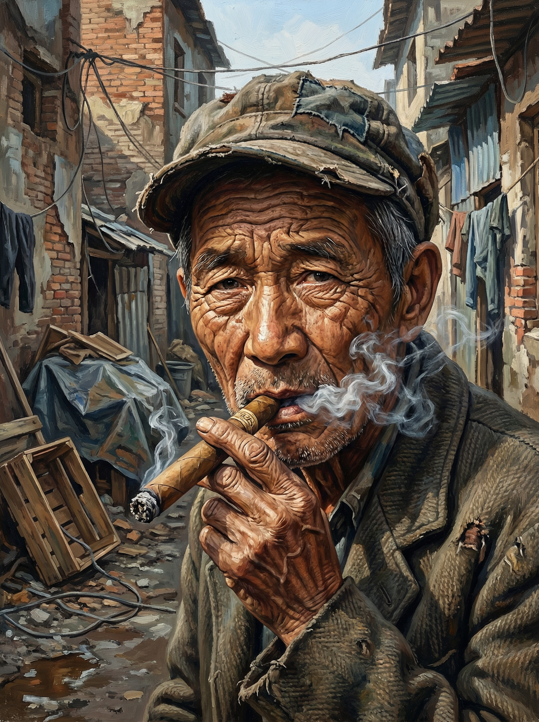 Alley Cigar Portrait (Diamond Painting) Diamond Painting kit
