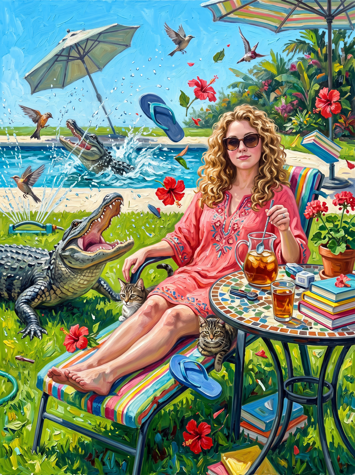Alligator on the Lawn