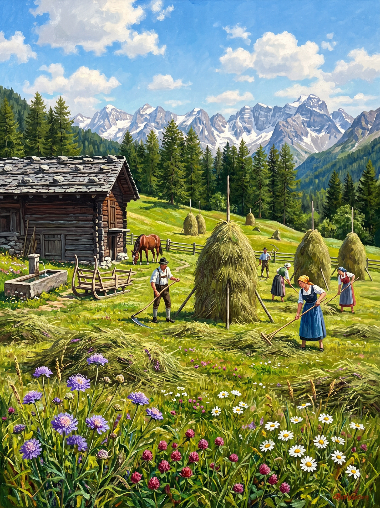 Alpine Haymaking