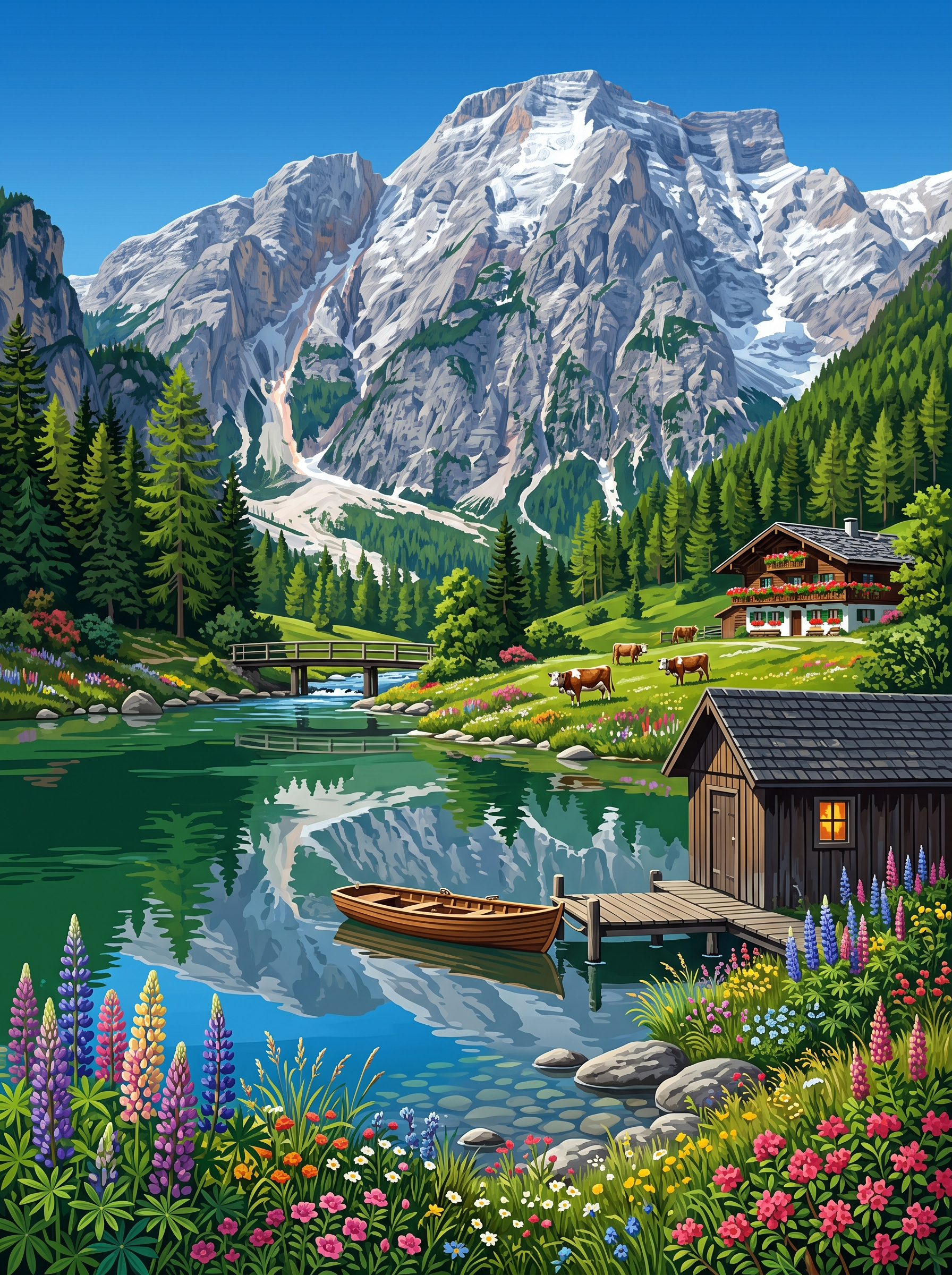 Alpine Lake North Face