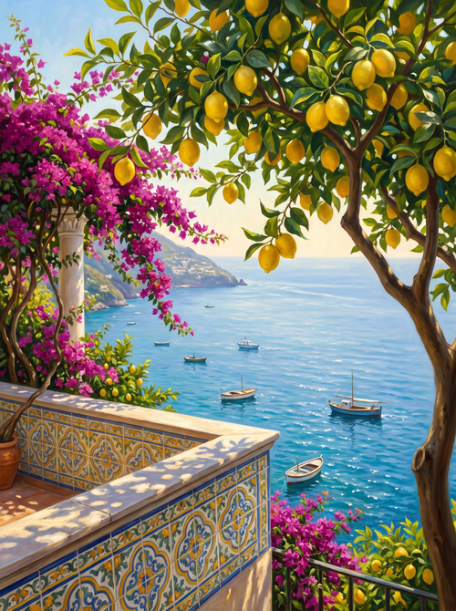 Amalfi Lemon Terrace Sea