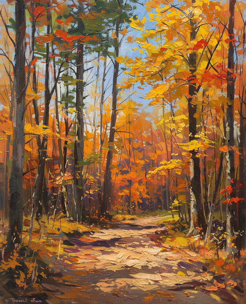 Golden Autumn Woods (Diamond Painting) Diamond Painting kit
